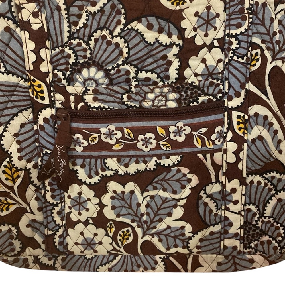 Vera Bradley Floral Brown Tote Bag - Picture 2 of 8